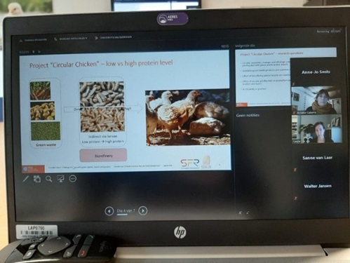 foto laptop met deelnemers in video conference
